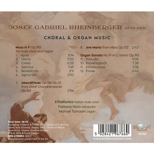 Brilliant Classics RHEINBERGER: CHORAL & ORGAN MUSIC