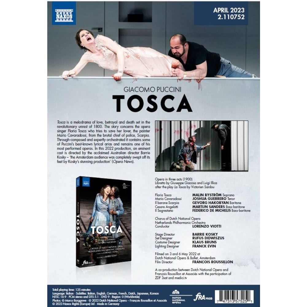 PUCCINI: TOSCA (BluRay)