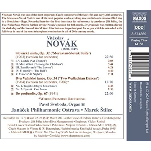 Naxos NOVÁK: ORCHESTRAL WORKS, VOL. 2