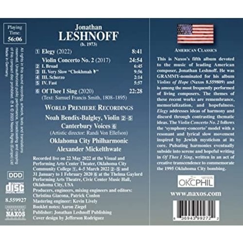 Naxos LESHNOFF: ELEGY - VIOLIN CONCERTO NO. 2 - OF THEE I SING