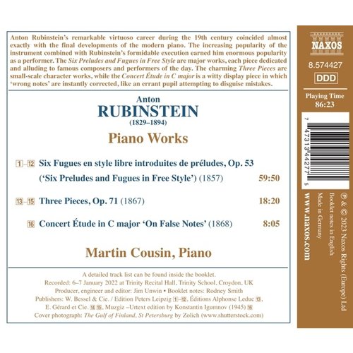 Naxos RUBINSTEIN: PIANO WORKS