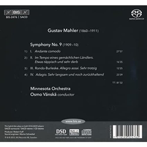 BIS MAHLER: SYMPHONY NO. 9