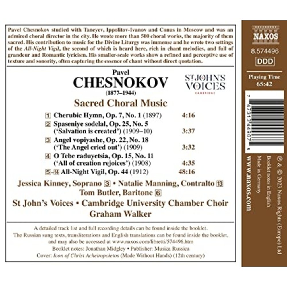 Naxos CHESNOKOV: SACRED CHORAL MUSIC