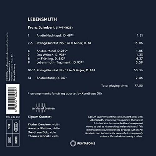 Pentatone SCHUBERT: LEBENSMUTH