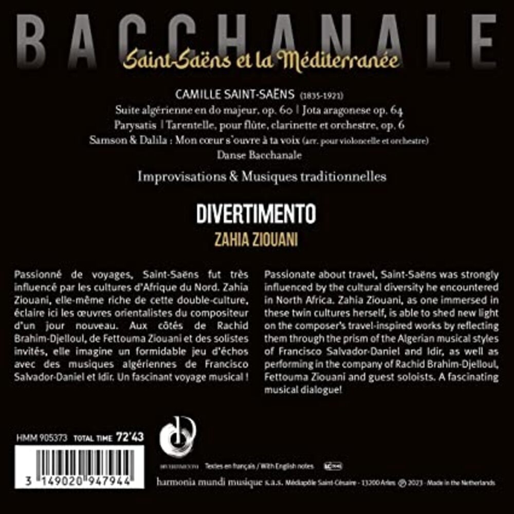 SAINT-SAËNS: BACCHANALE SAINT-SAENS ET LA MEDITERRANEE