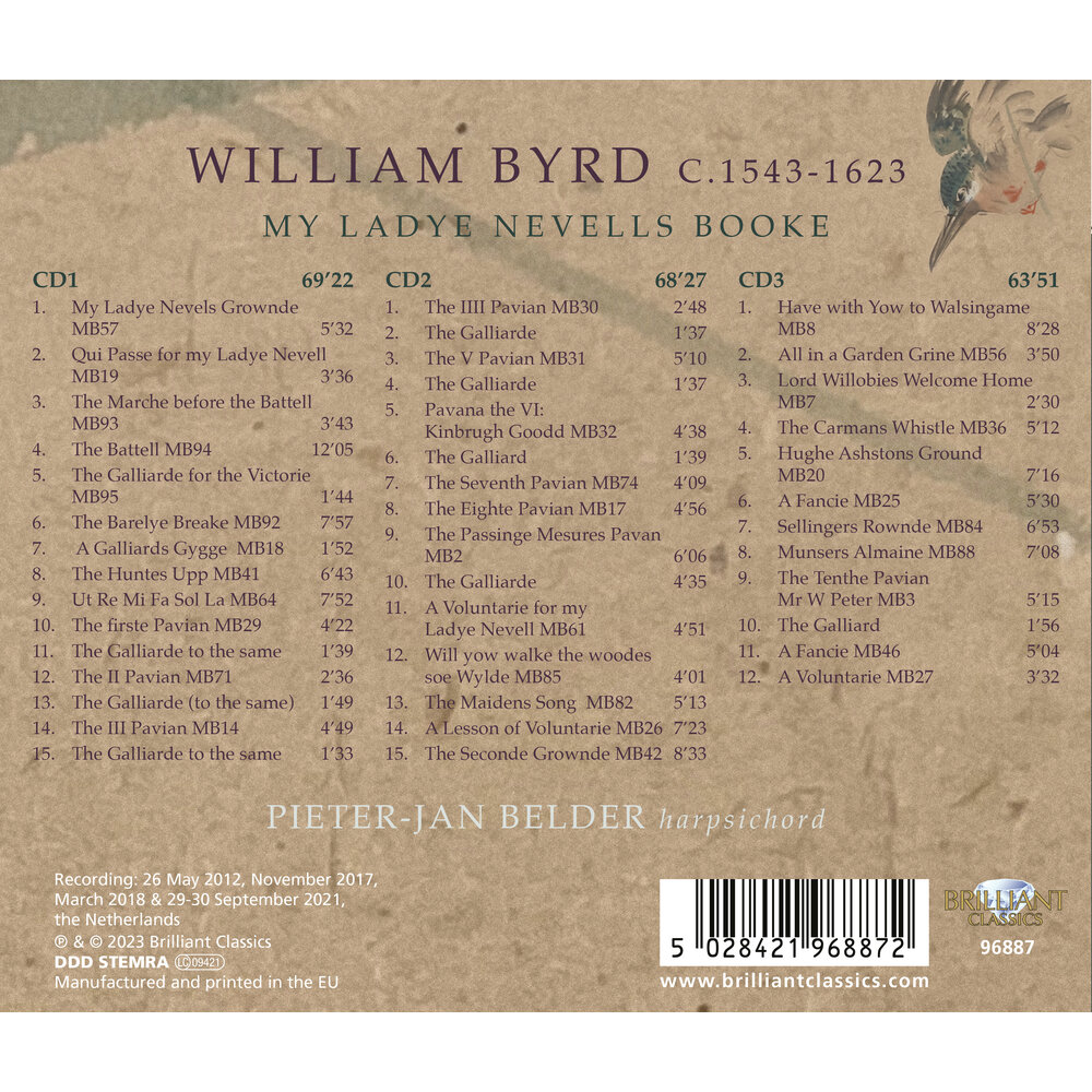 Brilliant Classics BYRD: MY LADYE NEVELLS BOOKE (3CD)