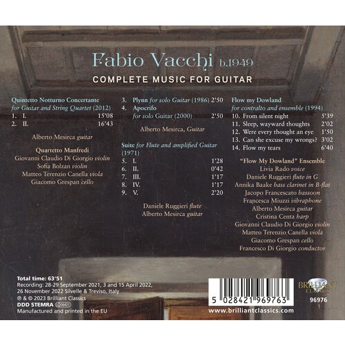 Brilliant Classics VACCHI: COMPLETE MUSIC FOR GUITAR