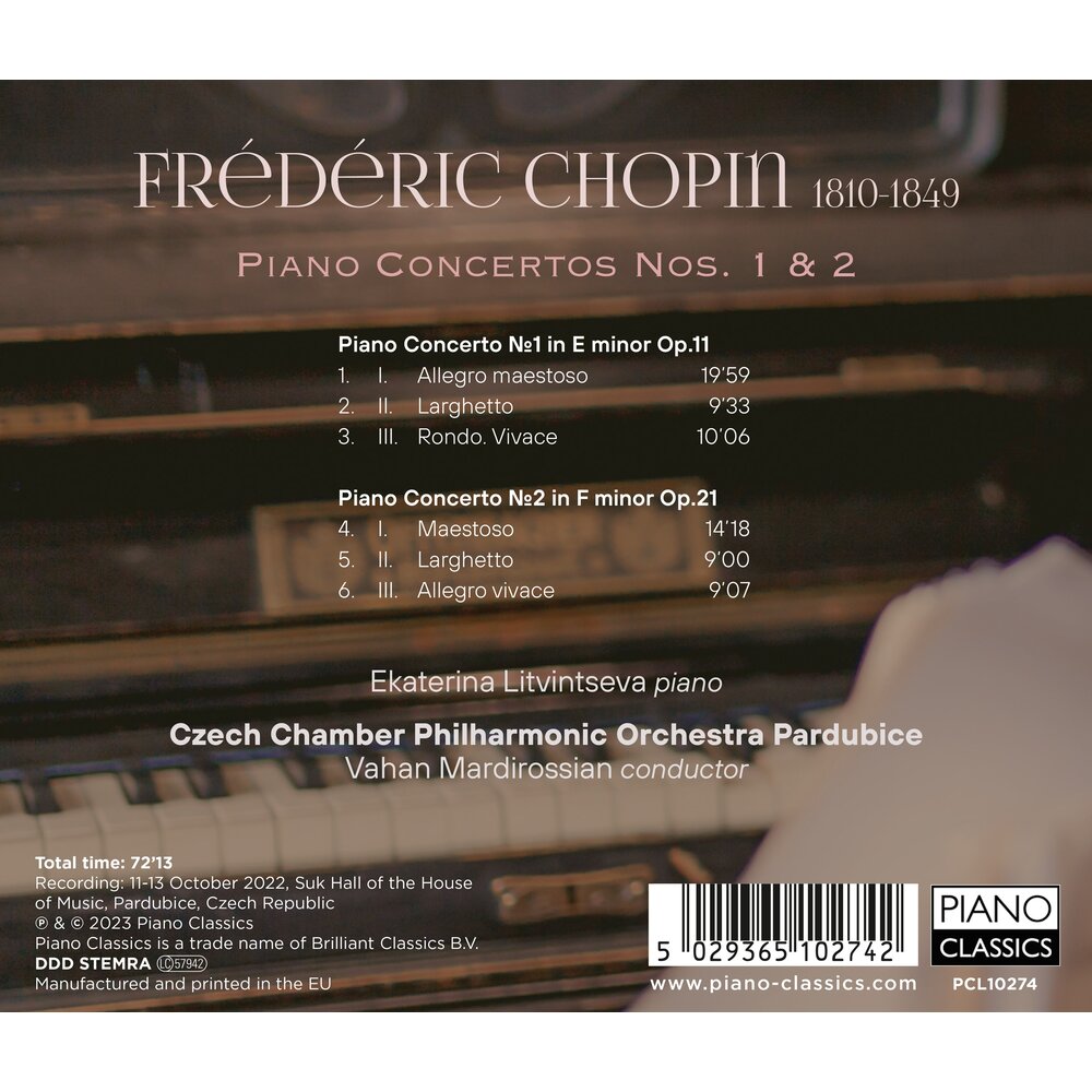 Piano Classics CHOPIN: PIANO CONCERTOS NOS. 1 & 2