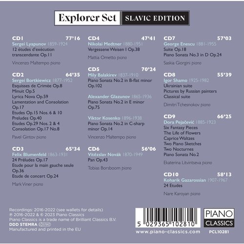 Piano Classics EXPLORER SET: SLAVIC EDITION (10CD)