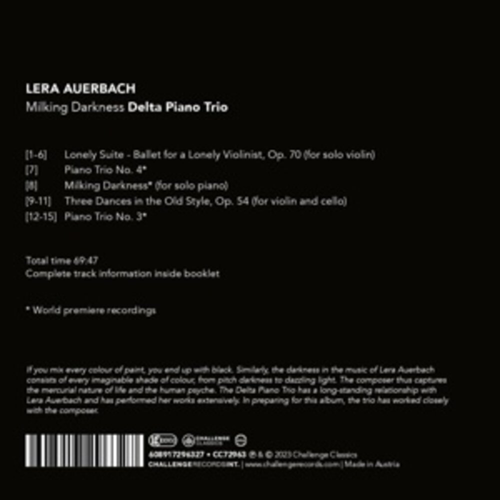 Lera Auerbach: Milking Darkness