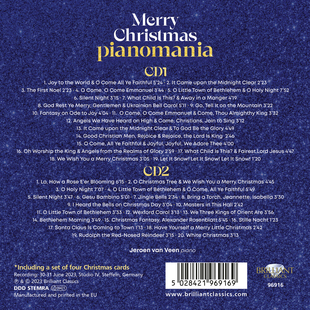 Brilliant Classics JEROEN VAN VEEN: MERRY CHRISTMAS 2CD