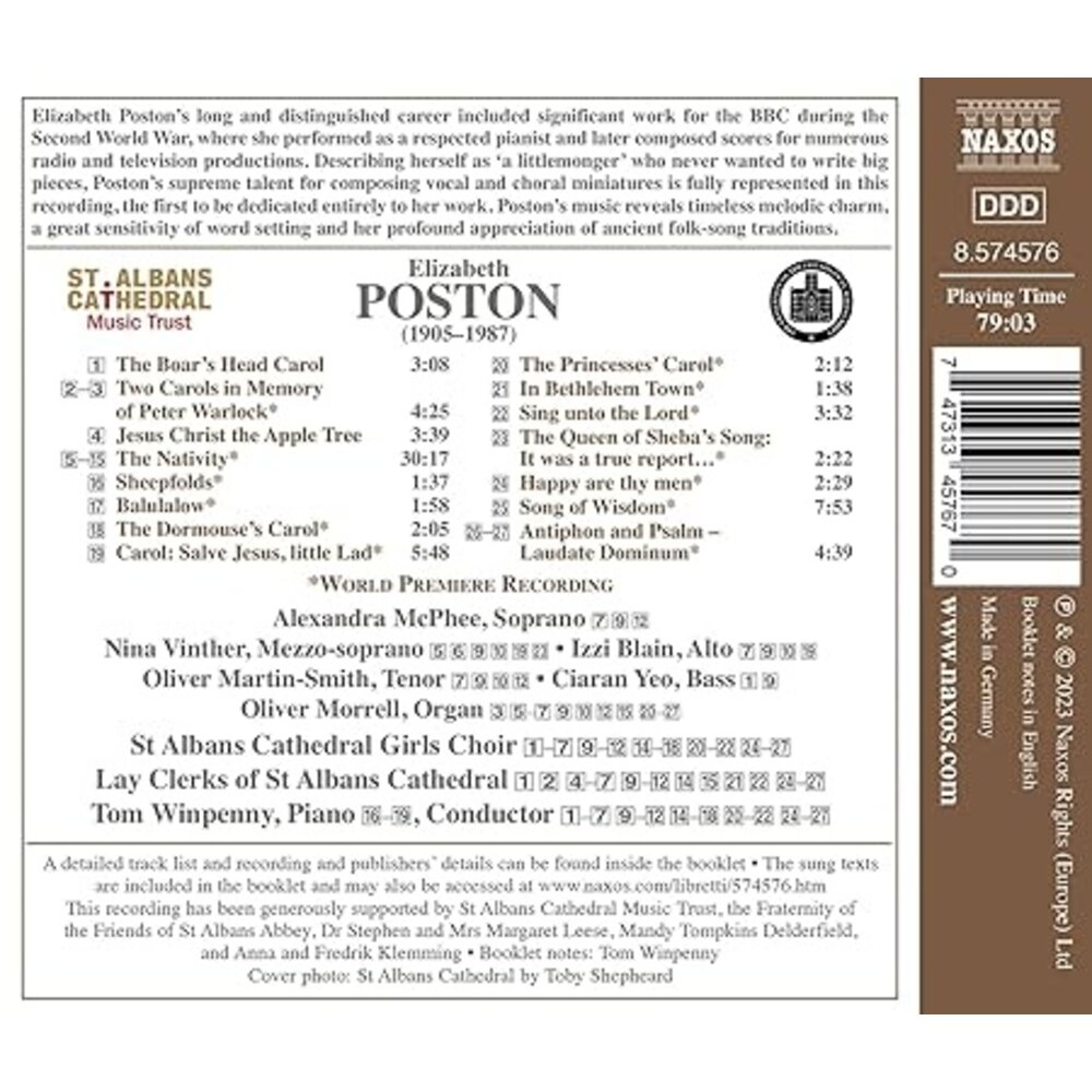 Naxos POSTON: CAROLS AND ANTHEMS