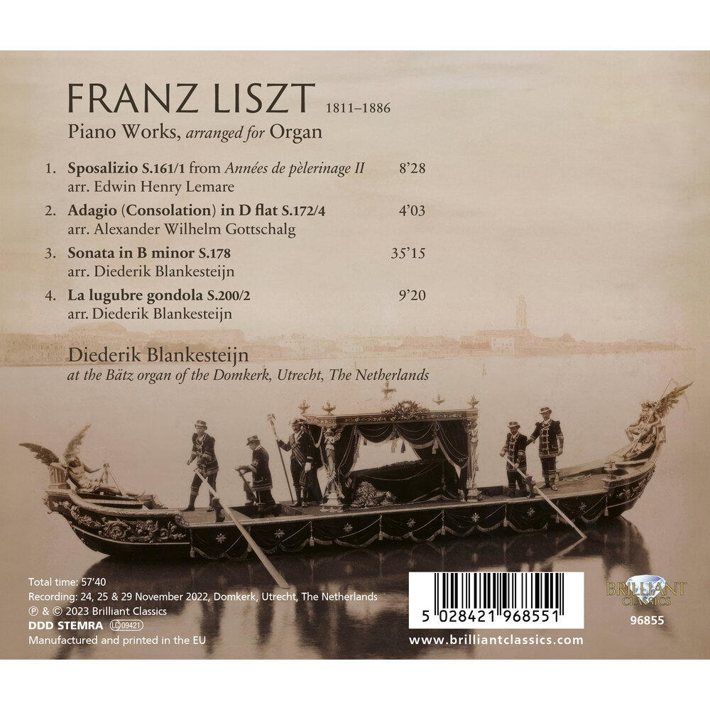 Brilliant Classics LISZT: PIANO WORKS, ARRANGED FOR ORGAN