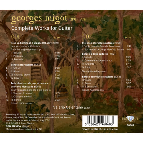 Brilliant Classics MIGOT: COMPLETE WORKS FOR GUITAR (2CD)