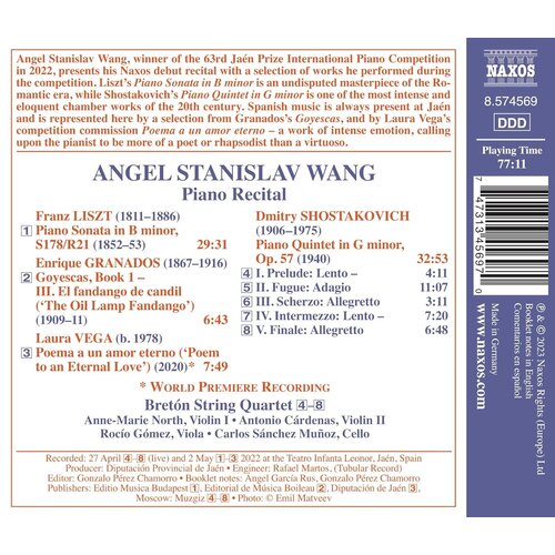 Naxos ANGEL STANISLAV WANG PIANO LAUREATE RECITAL