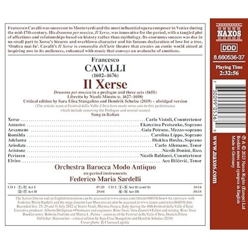 Naxos CAVALLI: IL XERSE