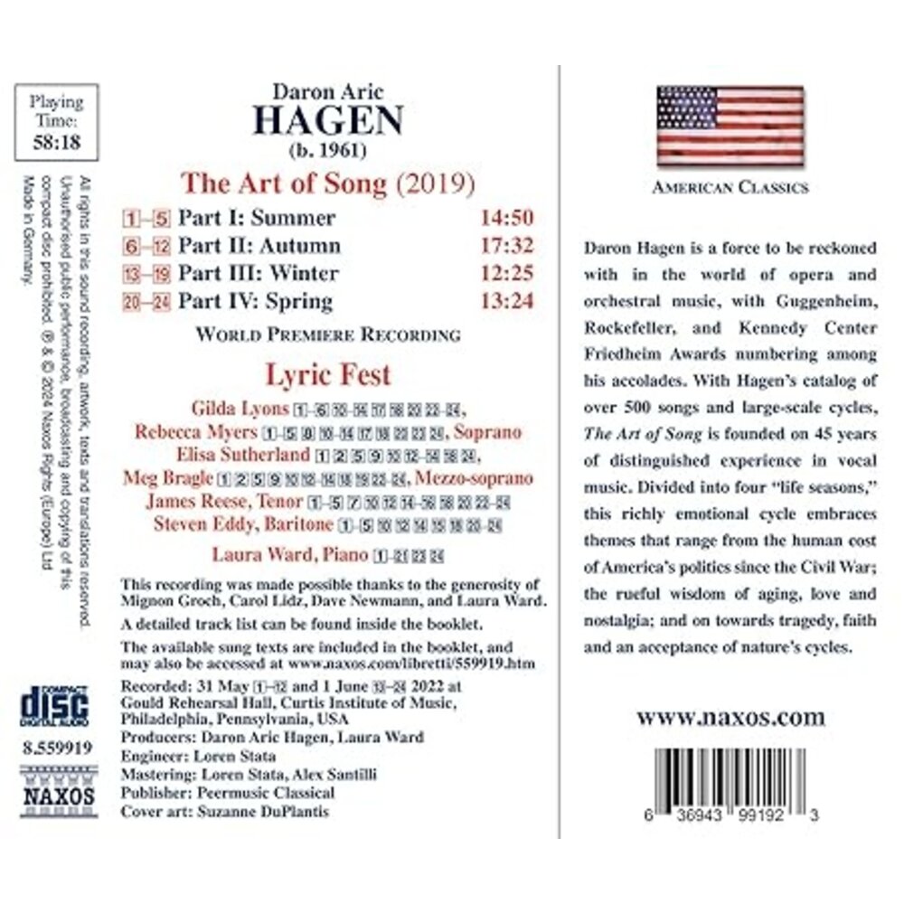 Naxos HAGEN: THE ART OF SONG