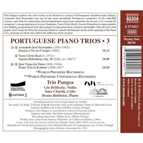Naxos PORTUGUESE PIANO TRIOS, VOL. 3