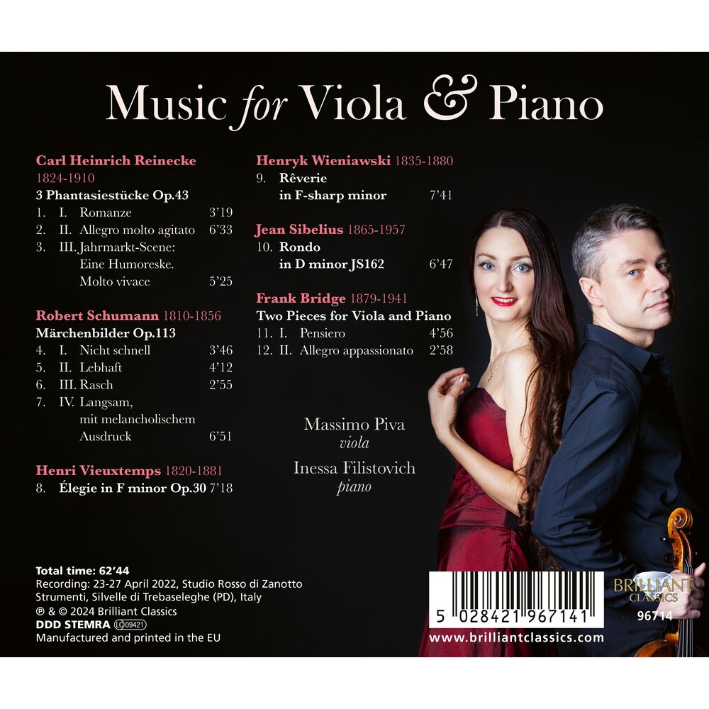 Brilliant Classics MUSIC FOR VIOLA & PIANO