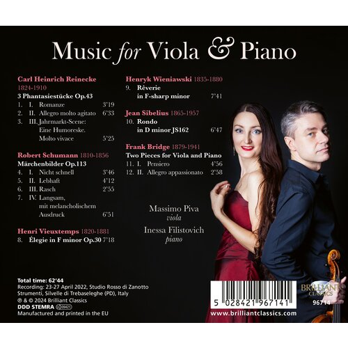 Brilliant Classics MUSIC FOR VIOLA & PIANO