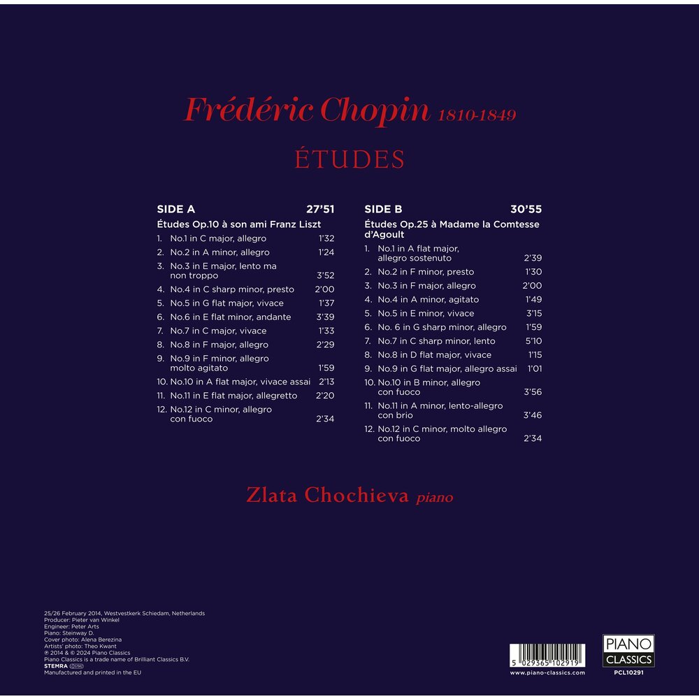 Piano Classics CHOPIN: ETUDES (LP)