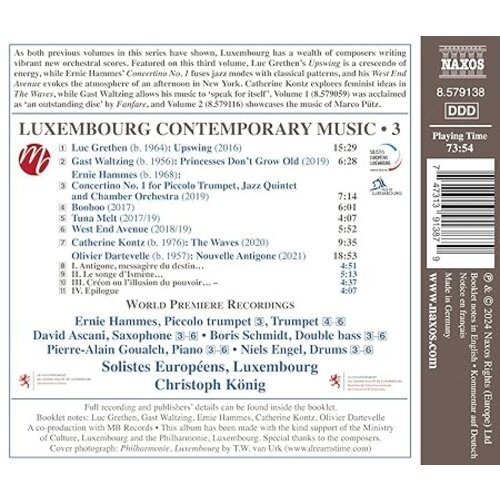 Naxos LUXEMBOURG CONTEMPORARY MUSIC, VOL. 3