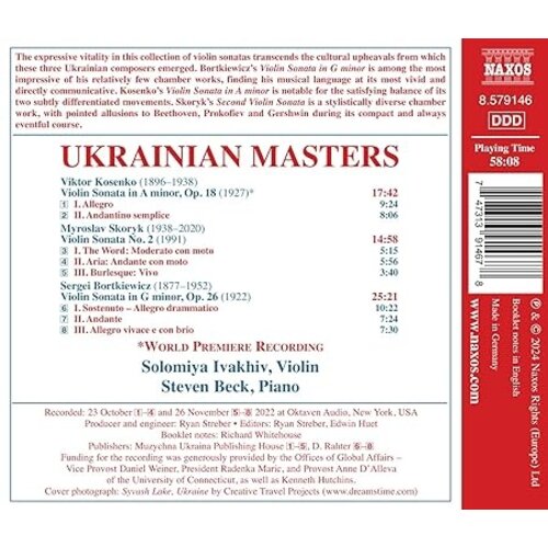 Naxos UKRAINIAN MASTERS - VIOLIN SONATAS