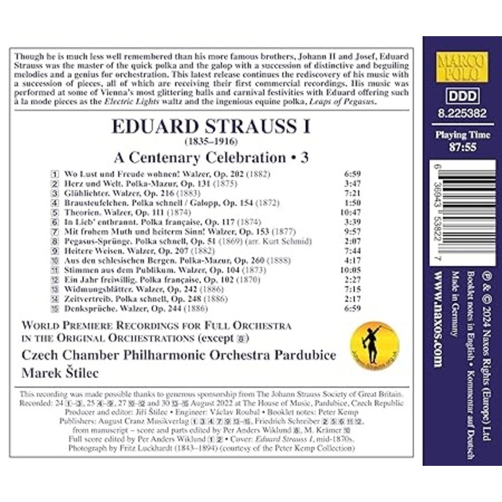 E. STRAUSS: A CENTENARY CELEBRATION, VOL. 3