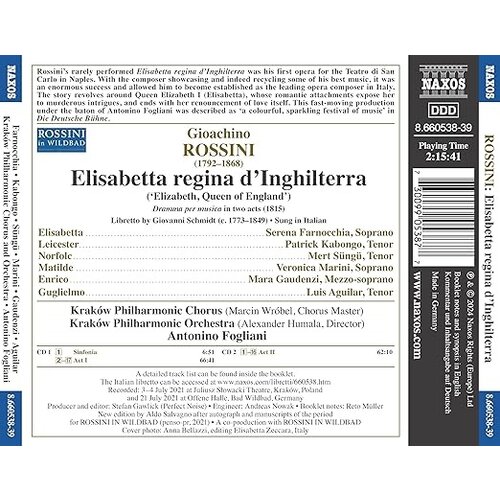 Naxos ROSSINI: ELISABETTA REGINA D'INGHILTERRA