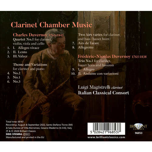 Brilliant Classics CHARLES & FREDERIC-NICOLAS DUVERNOY: CLARINET CHAMBER MUSIC