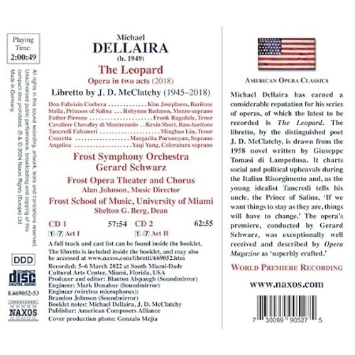 Naxos DELLAIARA: THE LEOPARD (2CD)