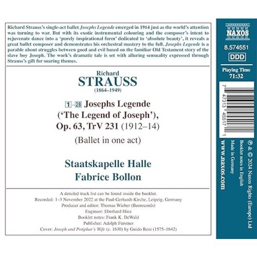 Naxos STRAUSS: JOSEPHS LEGENDE