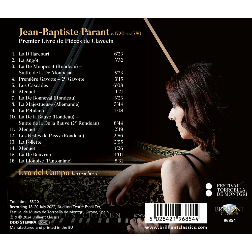 Brilliant Classics PARANT: PREMIER LIVRE DE PIECES DE CLAVECIN