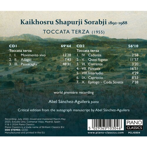 Piano Classics SORABJI: TOCCATA TERZA (2CD)