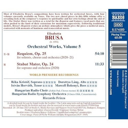 Naxos BRUSA: ORCHESTRAL WORKS, VOL. 5