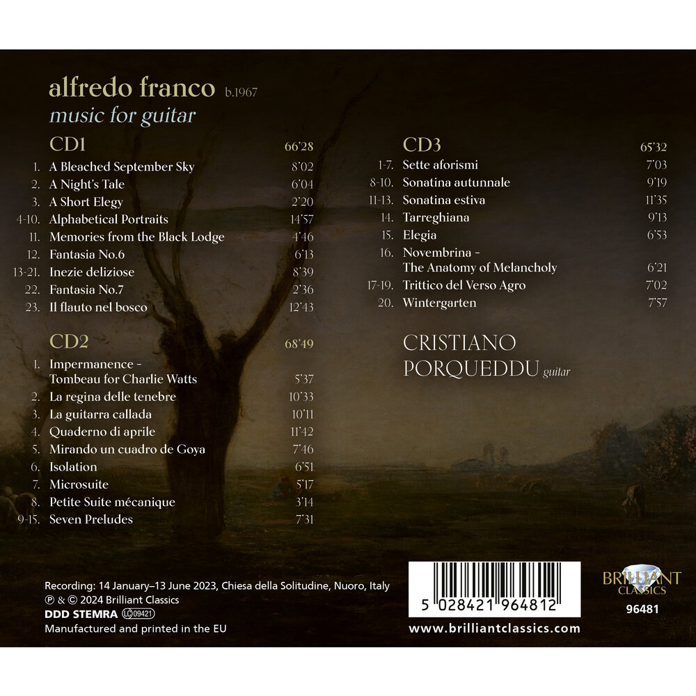 Brilliant Classics FRANCO: MUSIC FOR GUITAR (3CD)