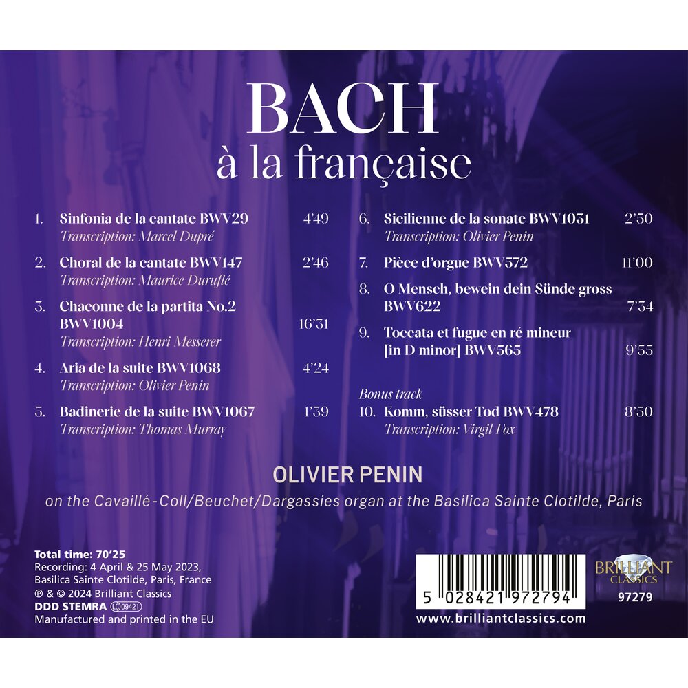 Brilliant Classics J.S. BACH A LA FRANCAISE