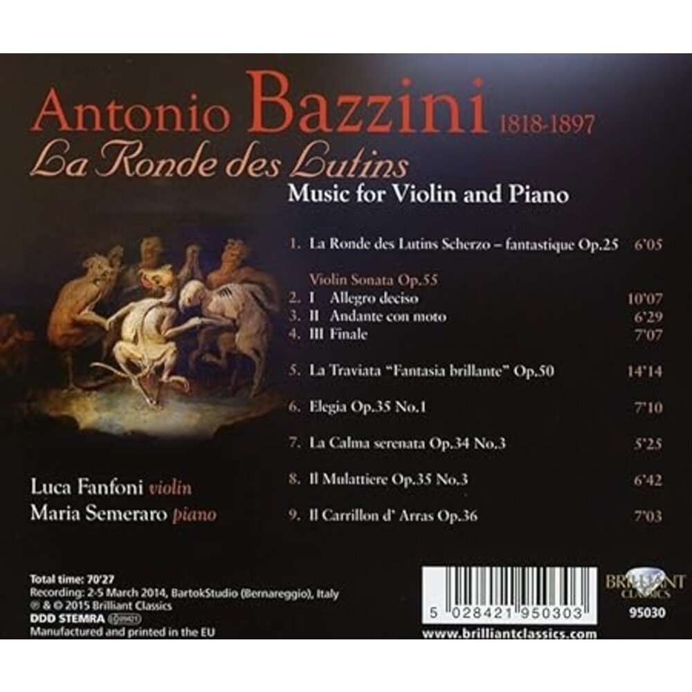 Brilliant Classics BAZZINI: LA RONDE DES LUTINS