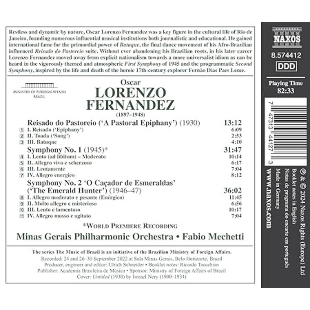 Naxos LORENZO FERNANDEZ: SYMPHONIES NOS. 1 AND 2 - REISADO DO PASTOREIO