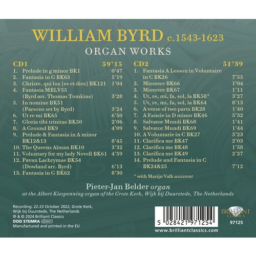 Brilliant Classics BYRD: ORGAN WORKS (2CD)