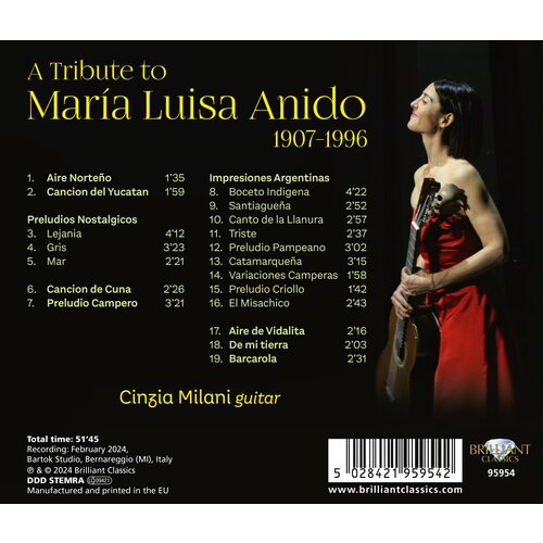 Brilliant Classics A TRIBUTE TO MARIA LUISA ANIDO