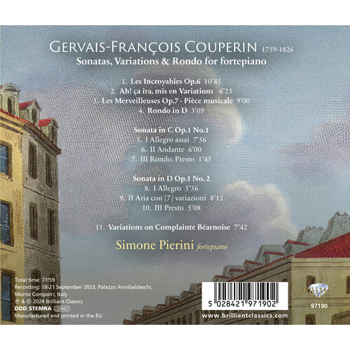 Brilliant Classics G.F. COUPERIN: SONATAS, VARIATIONS & RONDO