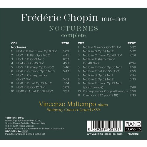 Piano Classics CHOPIN: NOCTURNES COMPLETE (2CD)