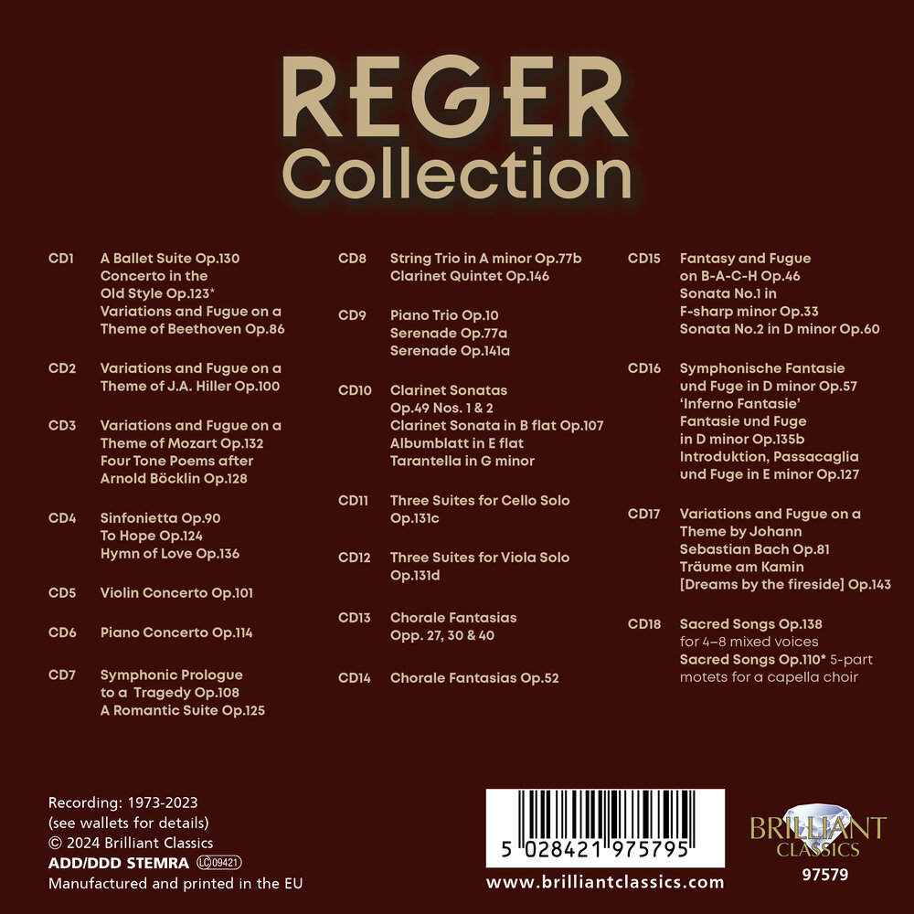 Brilliant Classics REGER COLLECTION (18 CD)