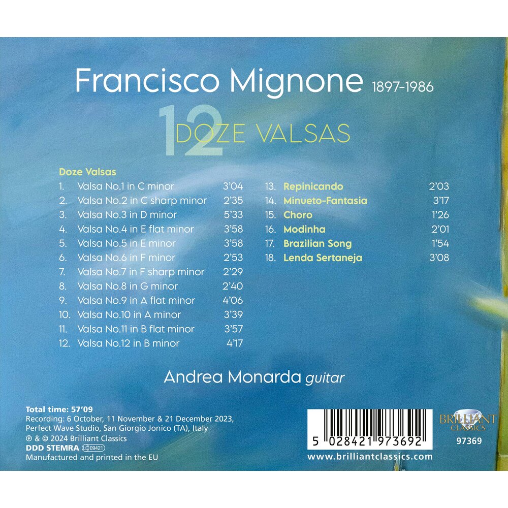 Brilliant Classics MIGNONE: DOZE VALSAS