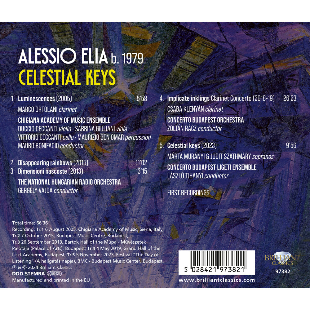 Brilliant Classics ALESSIO ELIA: CELESTIAL KEYS