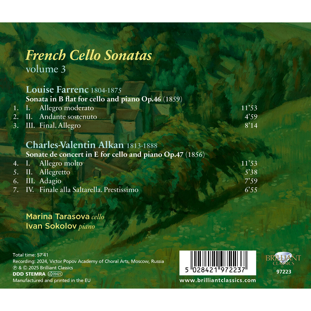 Brilliant Classics FRENCH CELLO SONATAS, VOL.3: FARRENC & ALKAN