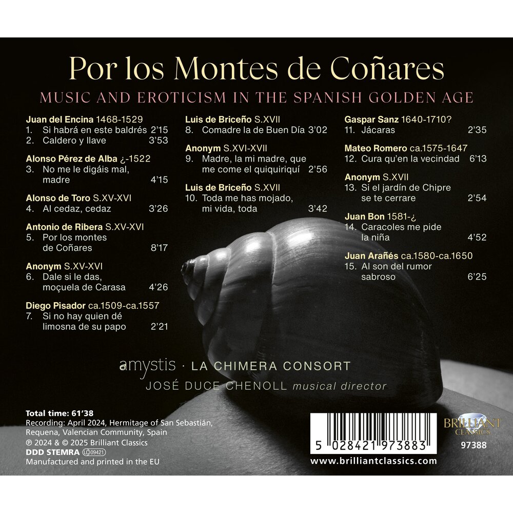 Brilliant Classics POR LOS MONTES DE COÑARES, MUSIC AND EROTISM IN THE SPANISH GOLDEN AGE