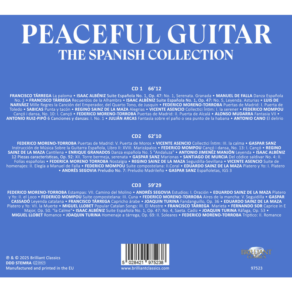 Brilliant Classics PEACEFUL GUITAR: THE SPANISH COLLECTION (3CD)