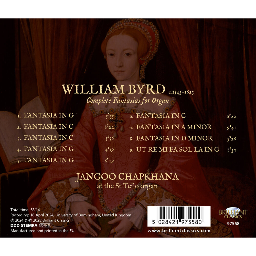 Brilliant Classics BYRD: COMPLETE FANTASIAS FOR ORGAN